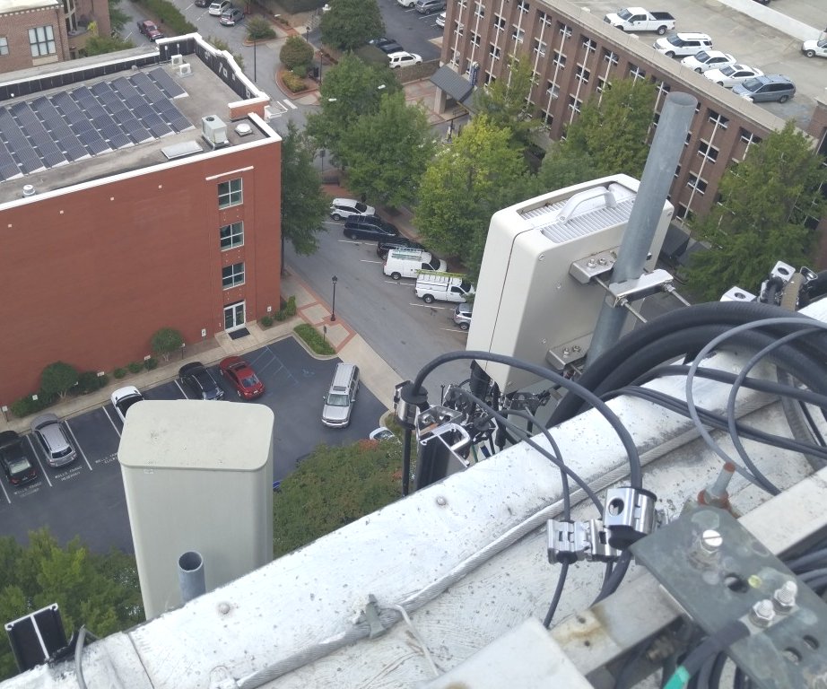 Cell Antenna on Roof Parapet