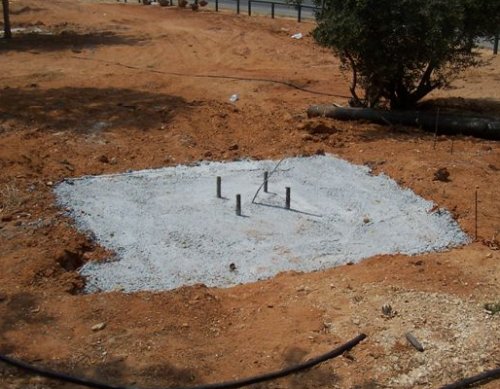 Concrete Base for Steel Pole